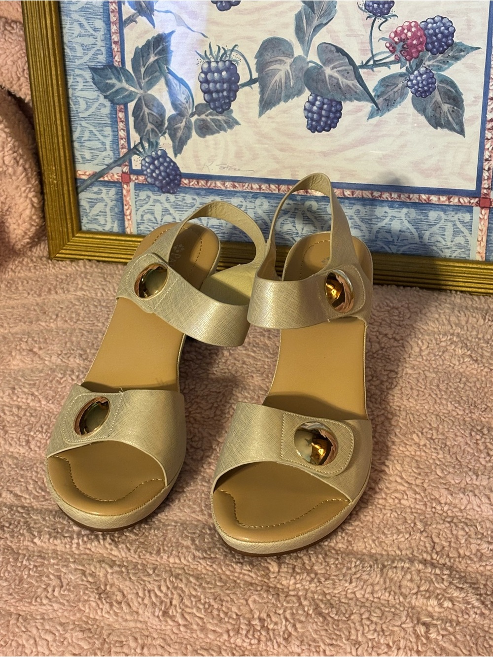 Patrizia Women's Dade Dress Sandals in the Bone/Beige colorway